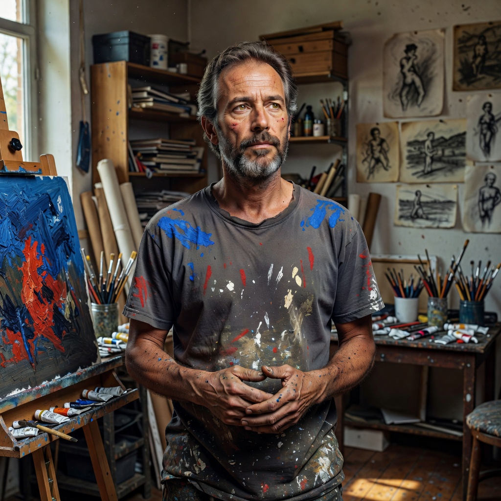 Portrait of Marcus T., a local artist