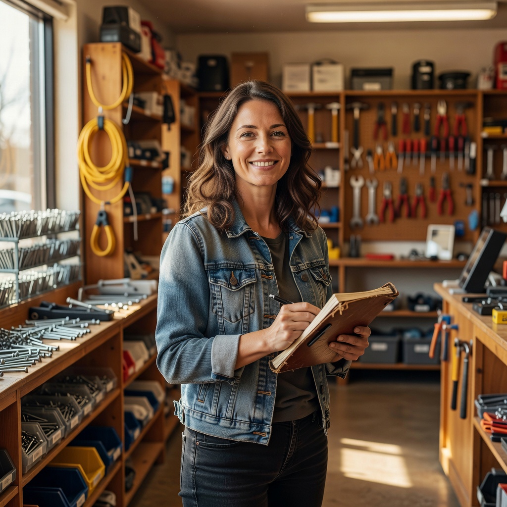 Portrait of Sarah Jenkins, a local customer